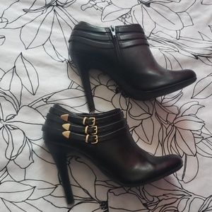 Buckled Black Booties